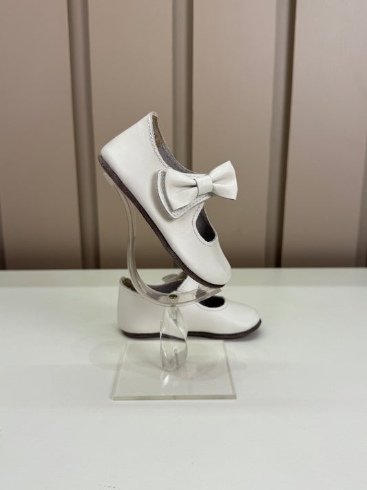 Sapato Bebê Couro Cubo Branco - Petit Cheval