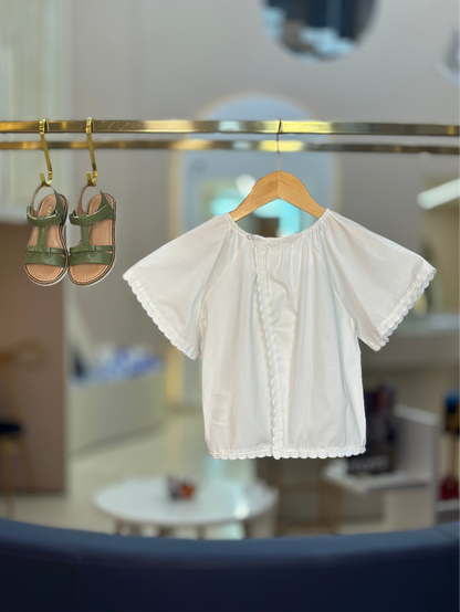 Blusa Infantil Mangas Amplas e Recorte Costas - Animê