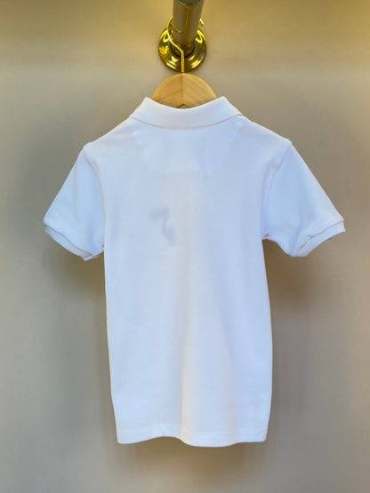 Polo Infantil Piquet Branco - Dudes