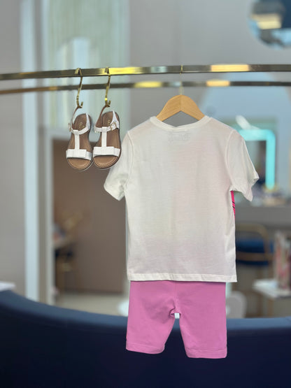 Conjunto Infantil Ariel & Linguado Blusa e Legging Lilás - Momi