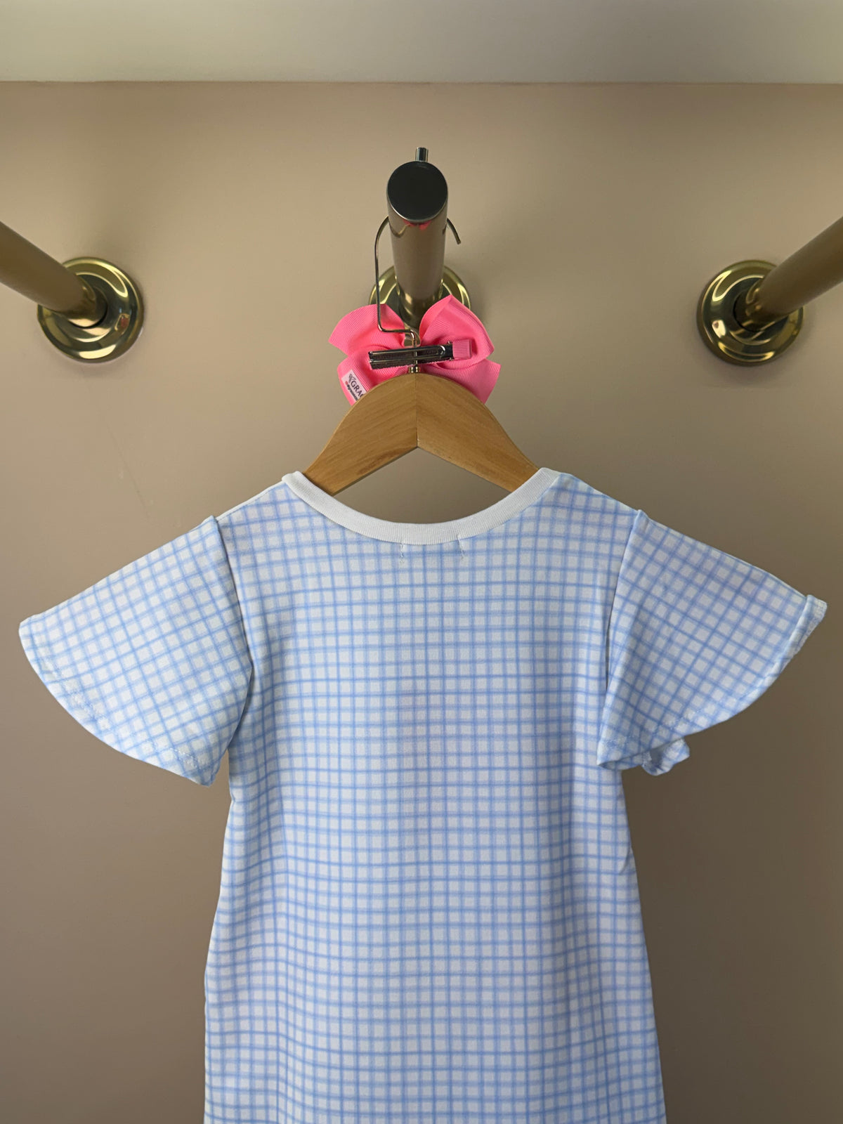 Vestido Infantil Molecotton Ursinho e Mangas Xadrez - Infanti