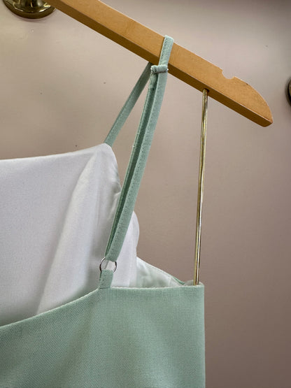Vestido Teen Com Alças Finas e Saia Evasê - Vanilla Cream