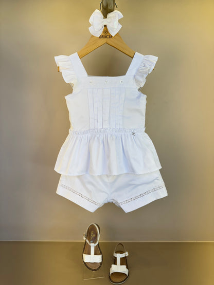 Conjunto Infantil Bordados e Pérolas - Petit Cherie