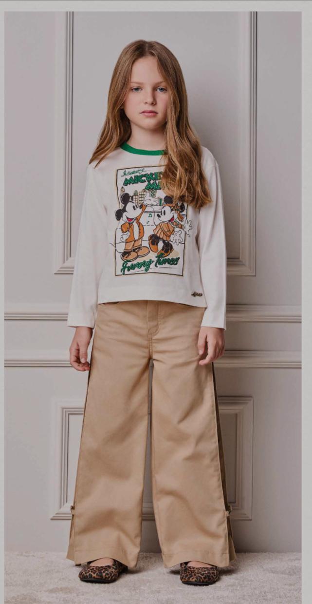 Calça Infantil Sarja com Pregas - Animê