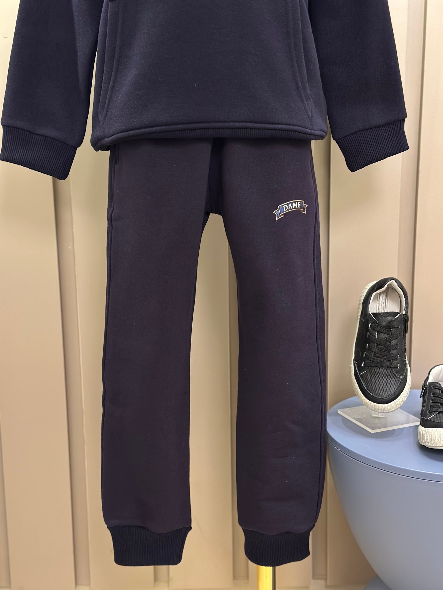 Conjunto Infantil Moletom Felpado Agasalho e Calça Teddy University Profundo - Dame