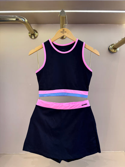 Conjunto Teen Top Cropped e Short-Saia - Vic Vick