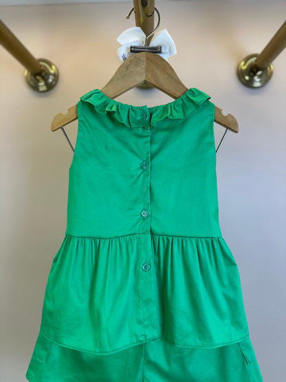 Conjunto Infantil Algodão Bordado Laço Verde - Petit Cherie