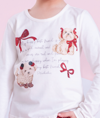 Blusa Infantil Best Friends Cristal - Pituchinhus
