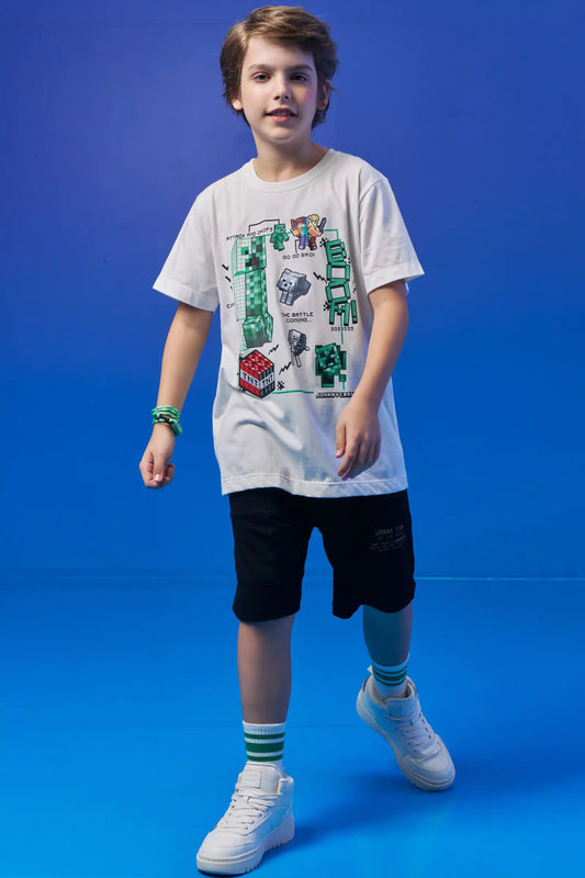Camiseta Infantil Robô Craft - Little Johnny