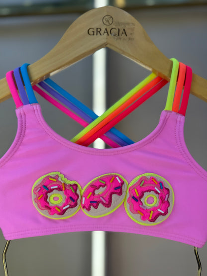 Biquíni Infantil Faixinha Fernanda Donut - Siri Kids