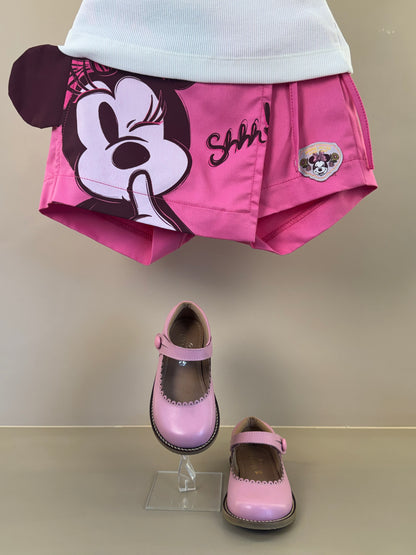 Conjunto Infantil Blusa e Shorts Saia Minnie Mouse - Animê