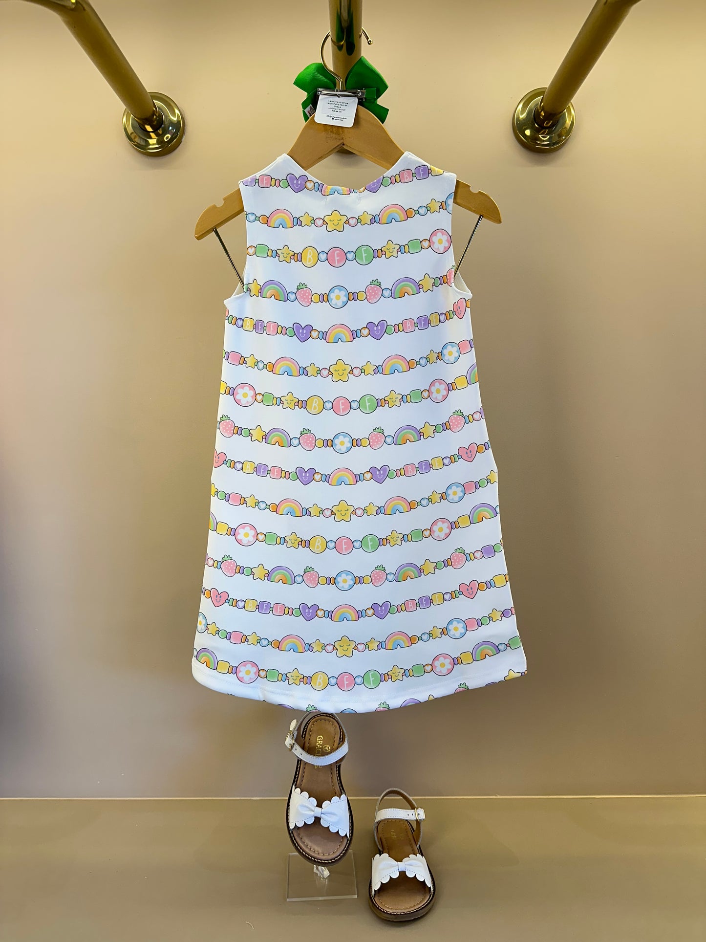 Vestido Infantil Ursinhas Friends Off White - Infanti