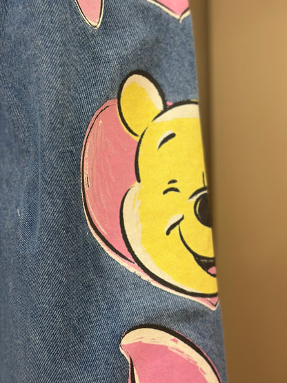 Conjunto Infantil Jaqueta Jeans Moletom Pooh e Calça Jeans Pooh - Animê Petite