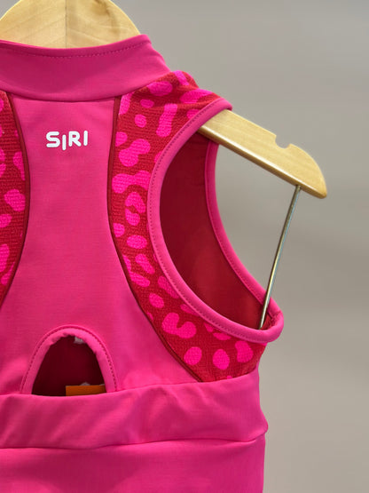 Conjunto Infantil Top e Legging Fuseau Atena Oncinha Pink - Siri Sport