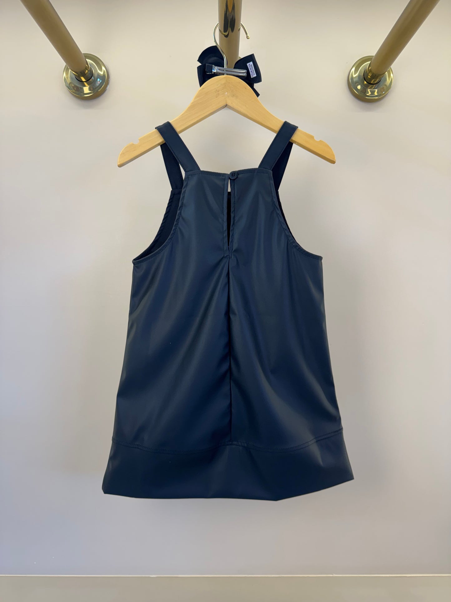 Salopete Infantil Like Leather Preto - Gabriela Aquarela