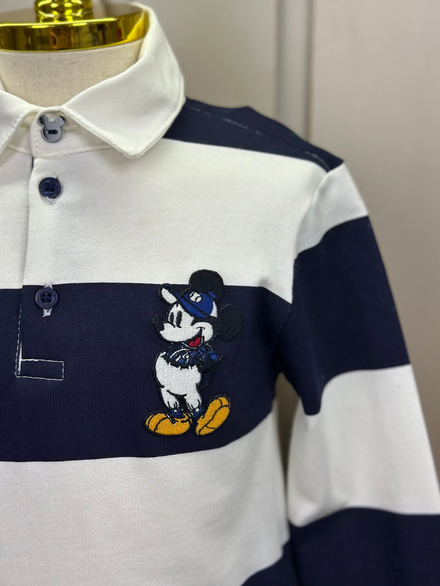 Conjunto Infantil Polo Patch Disney Listrada e Calça Alfaiataria Marinho - Youccie