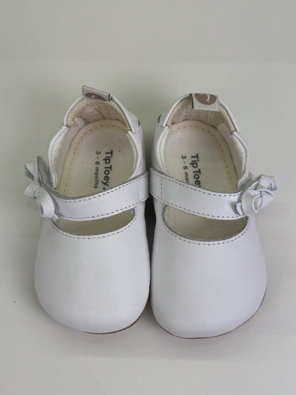 Sapatinho Bebê Gift Couro Branco - Tip Toey Joey