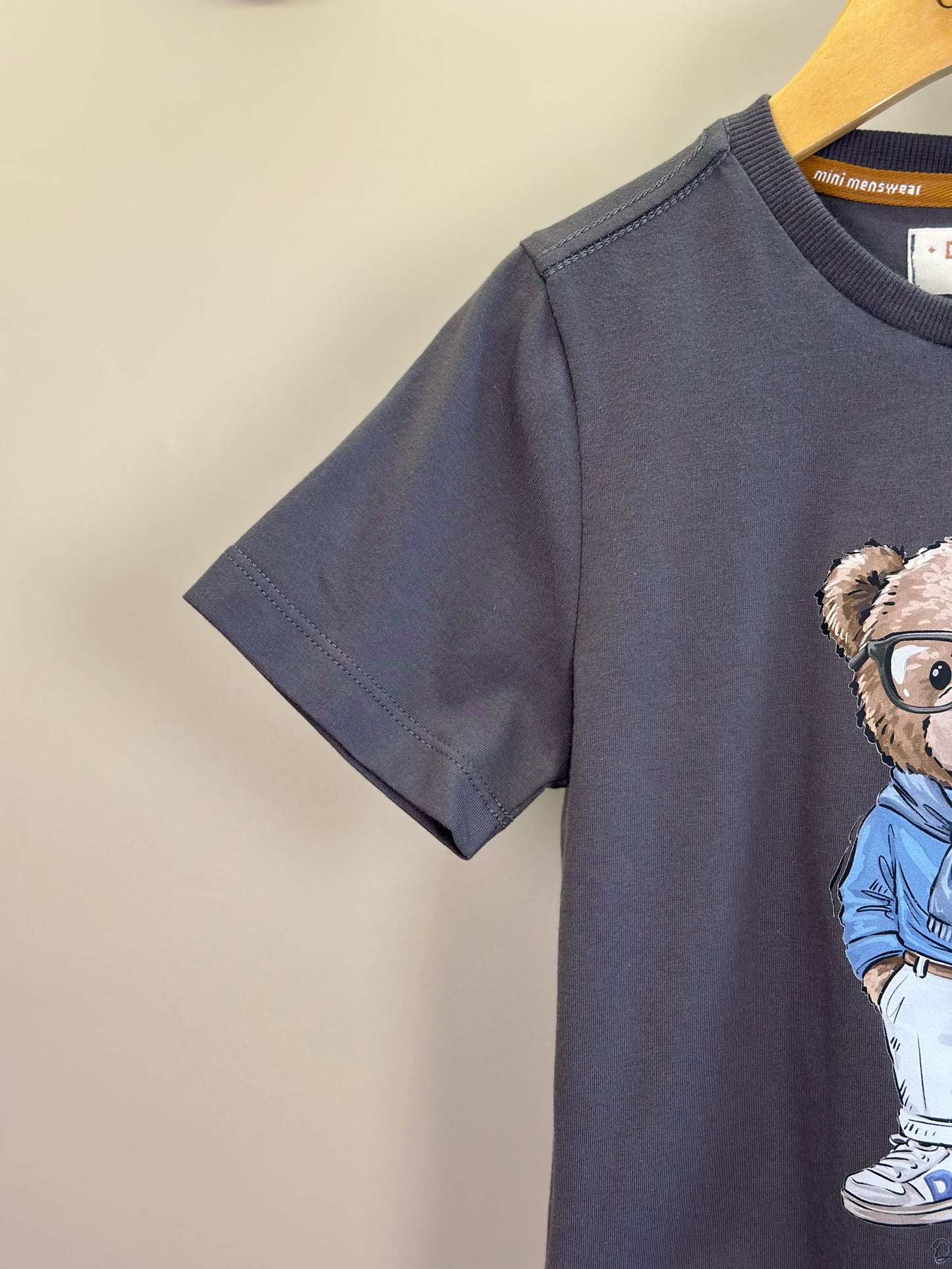 Camiseta  Infantil Algodão Teddy  Faria Grafite - Dame