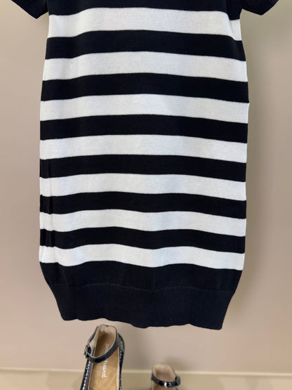 Vestido Infantil Tricot Listrado Cachorrinho Cristais - Pituchinhus