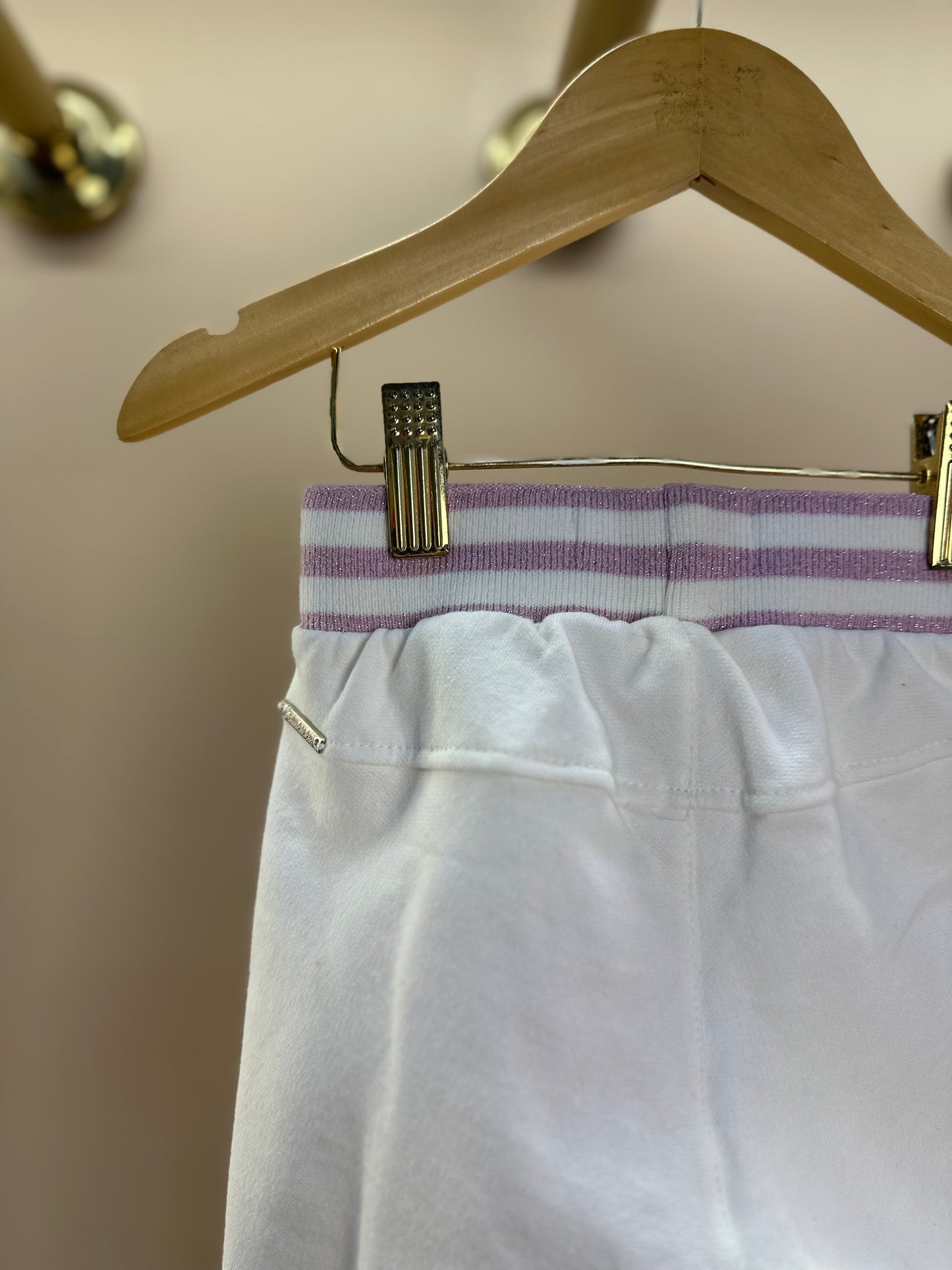 Calça Moletom Infantil Jogging  Patche Barbie Off White - Pituchinhus