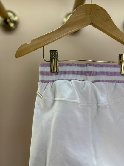 Calça Moletom Infantil Jogging  Patche Barbie Off White - Pituchinhus