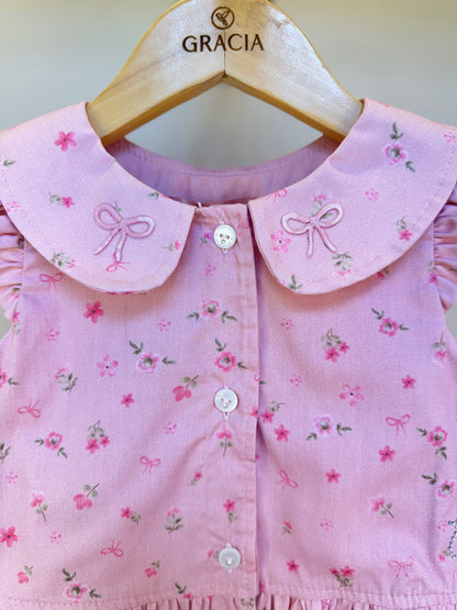Blusa Infantil Peplum Mini Flores - Pituchinhus