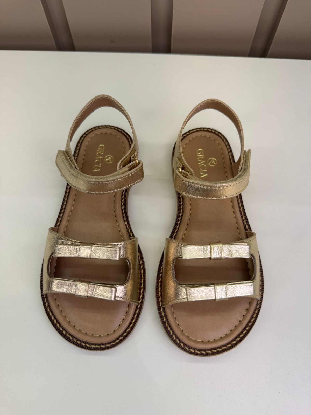 Sandália Infantil Vicky Dourada - Gracia