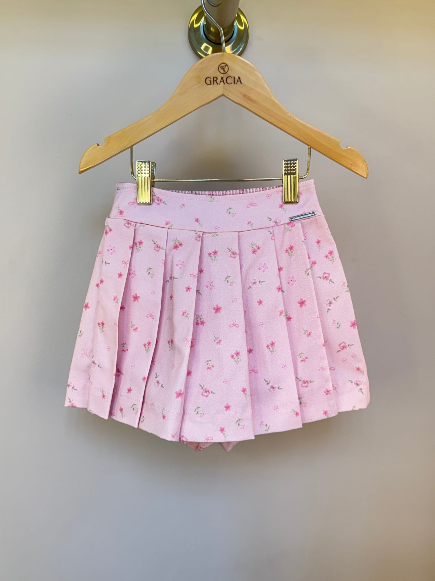 Saia-shorts Infantil Pregas Mini Flores - Pituchinhus