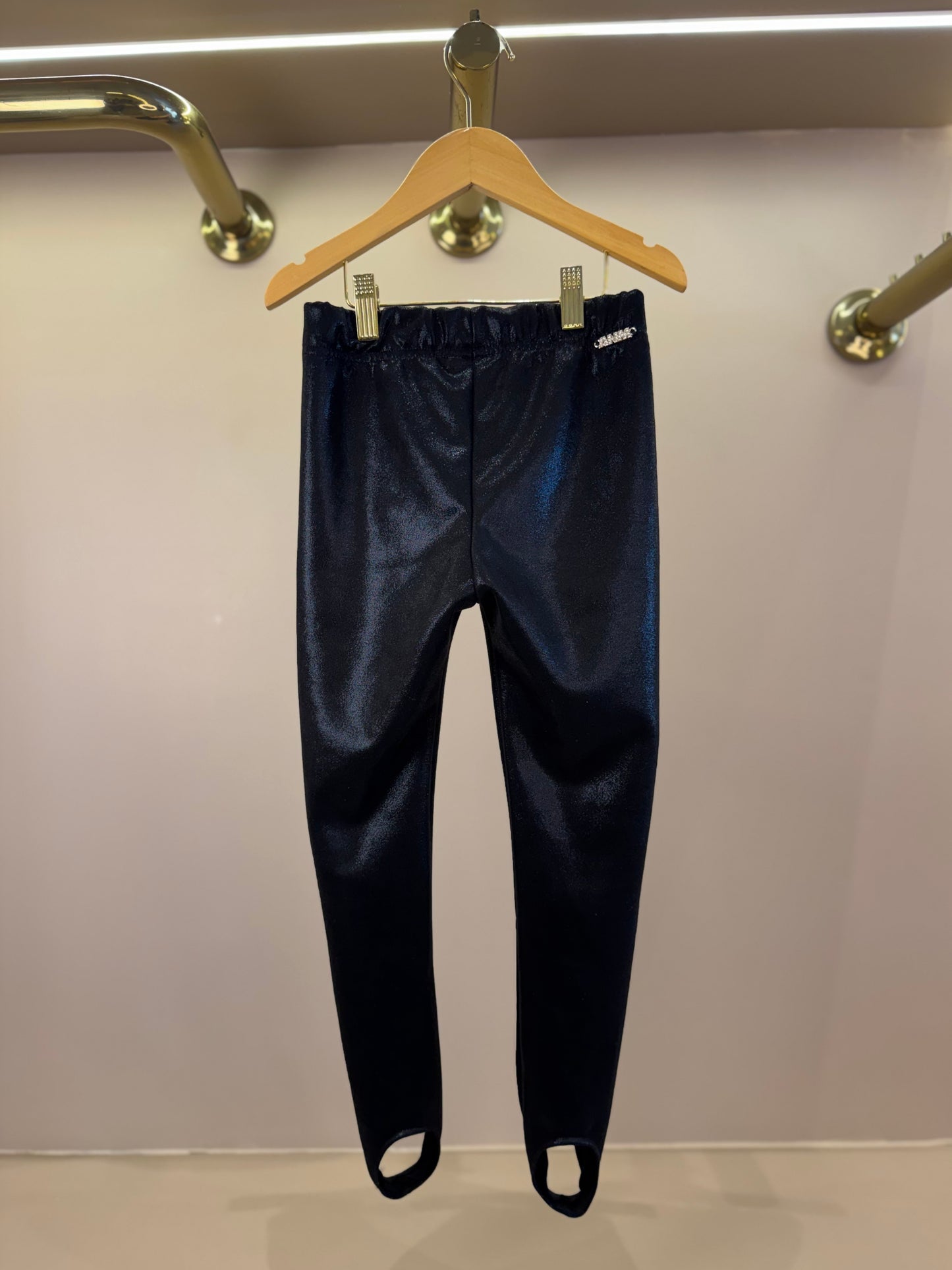 Calça Infantil Montaria com Pezinho Preta - Animê