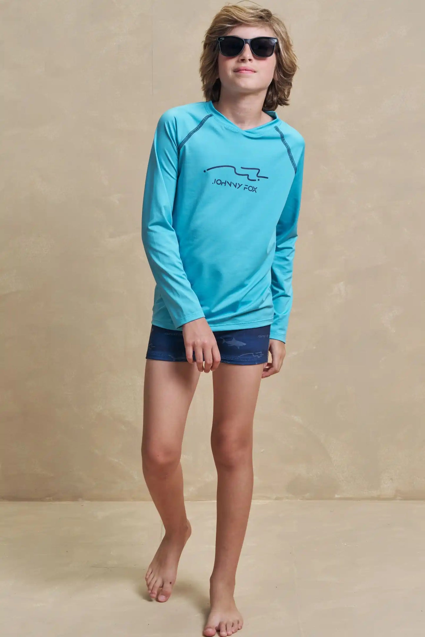 Conjunto Infantil Blusa Manga Longa Solar e Sunga Aquarius - Little Johnny