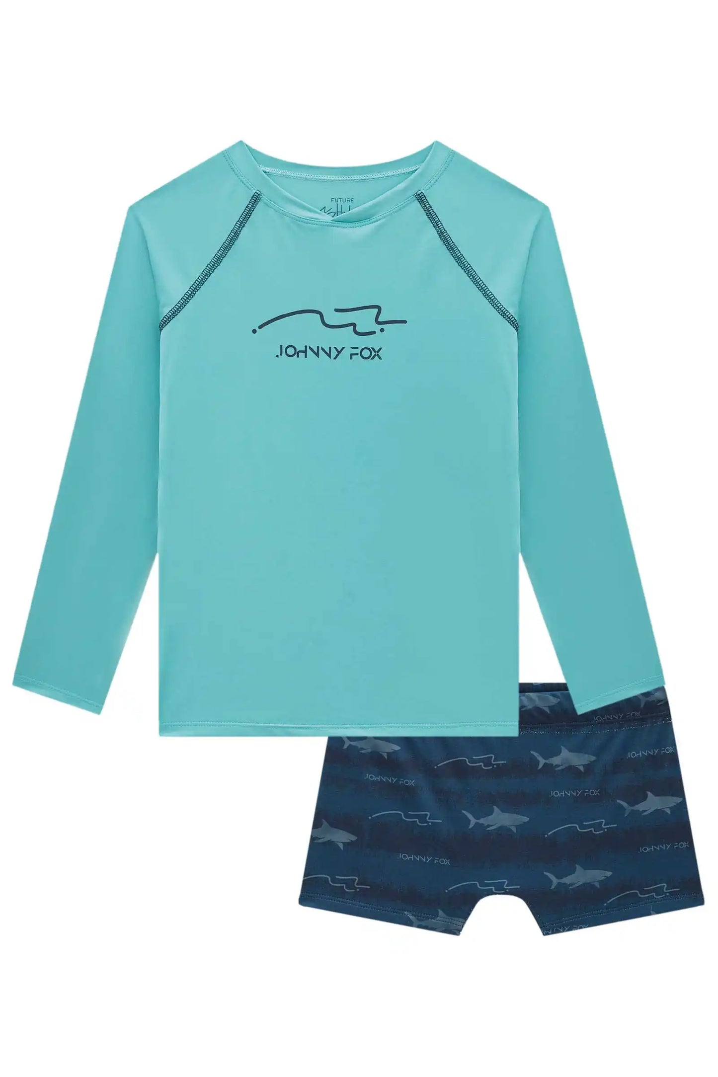 Conjunto Infantil Blusa Manga Longa Solar e Sunga Aquarius - Little Johnny