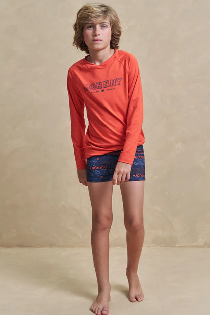 Conjunto Infantil Blusa Manga Longa Summer e Sunga Est. LJ - Little Johnny
