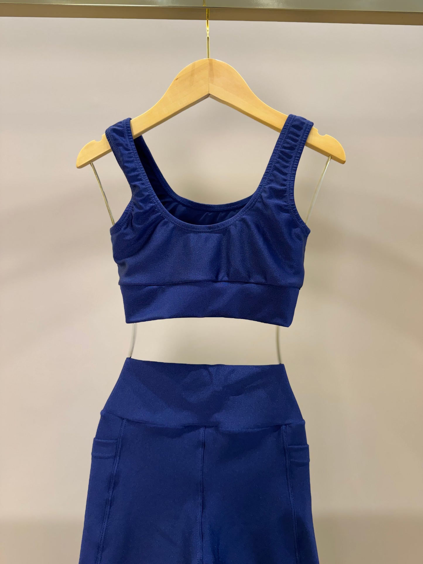 Conjunto Infantil Top Luciana Trilobal Marinho e Legging Fuseau Soraia Trilobal Marinho - Siri Sport