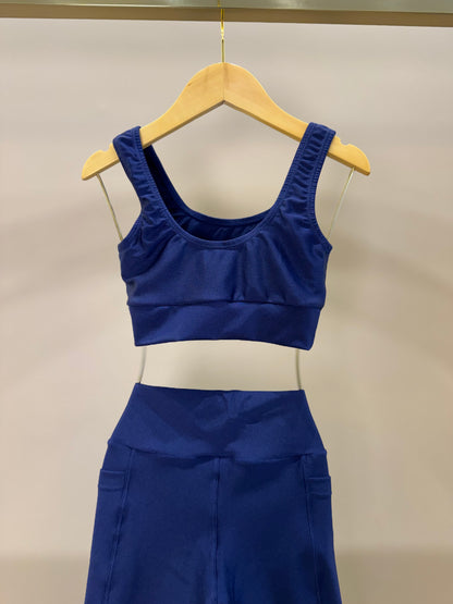 Conjunto Infantil Top Luciana Trilobal Marinho e Legging Fuseau Soraia Trilobal Marinho - Siri Sport