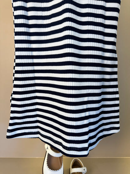 Vestido Infantil Polo Azul Listrado - Luluzinha