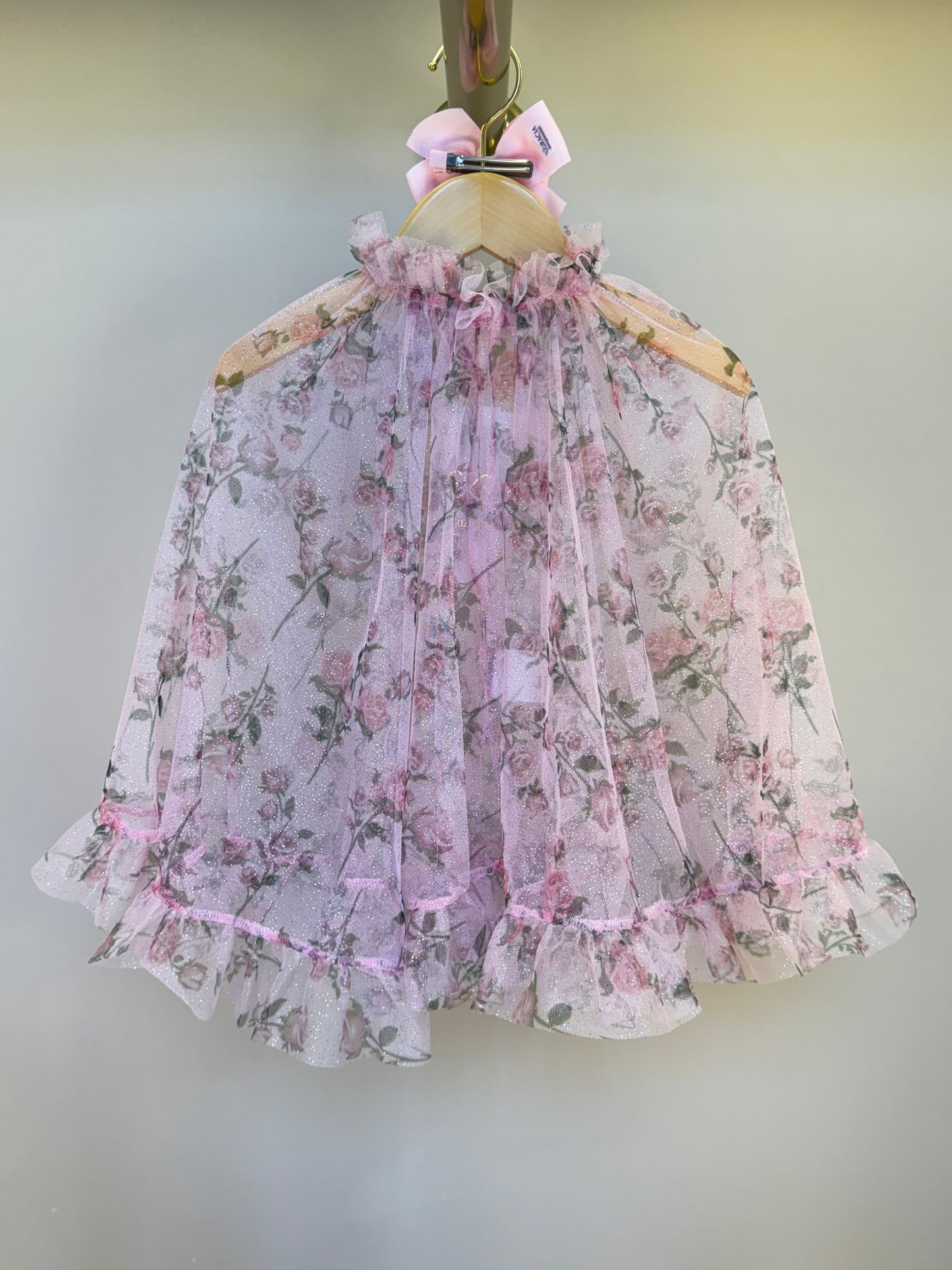 Capa Infantil Tule Glitter Rosa - Luluzinha