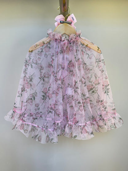 Capa Infantil Tule Glitter Rosa - Luluzinha
