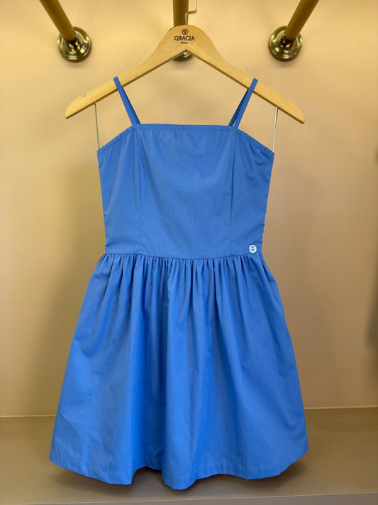 Vestido Teen Laço Costas Blue - Two In