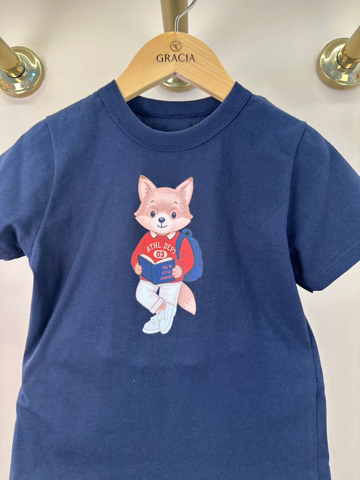 Conjunto Infantil Camiseta With Fox e Bermuda - Little Johnny