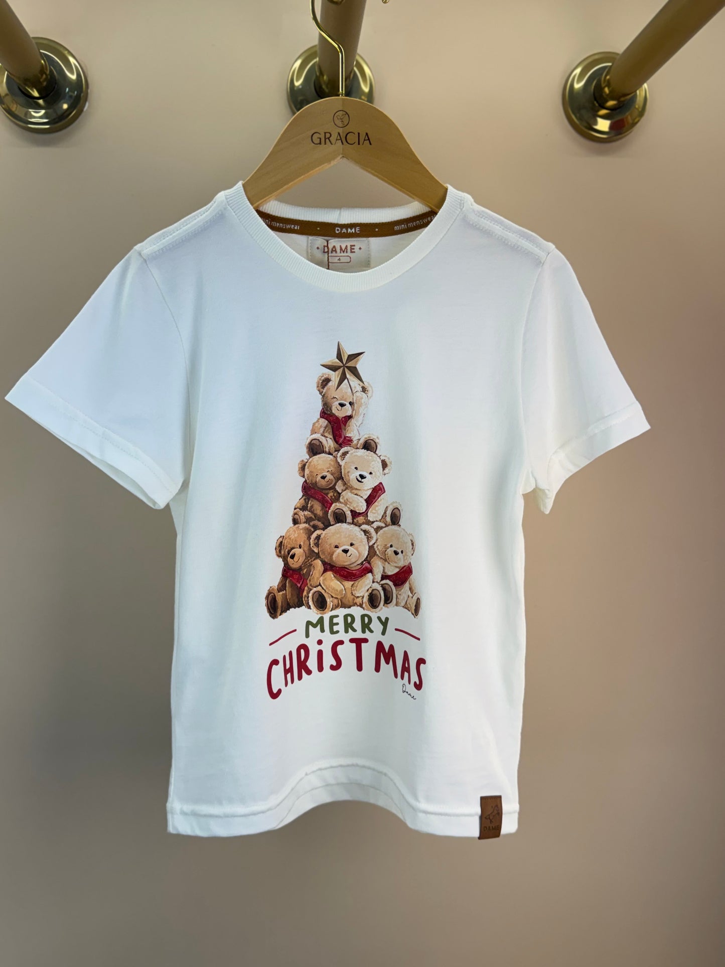 Camiseta Infantil Algodão Teddy Natal MC - Dame