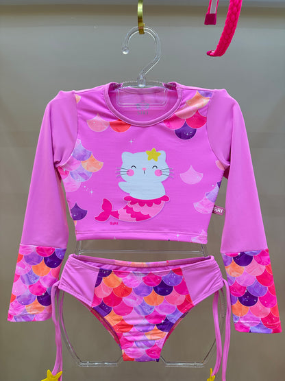 Biquíni Infantil Cropped Gabi Est. Catfish - Siri Kids