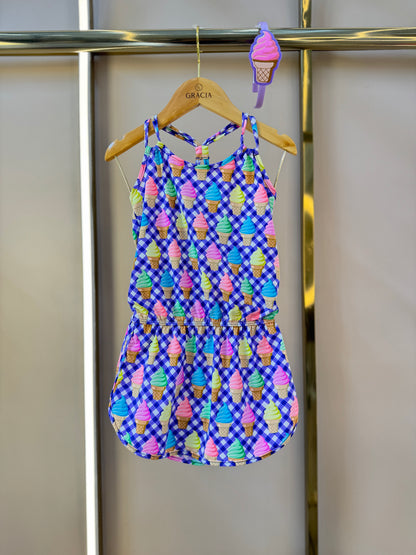Vestido infantil Cris Ice Cream - Siri Kids
