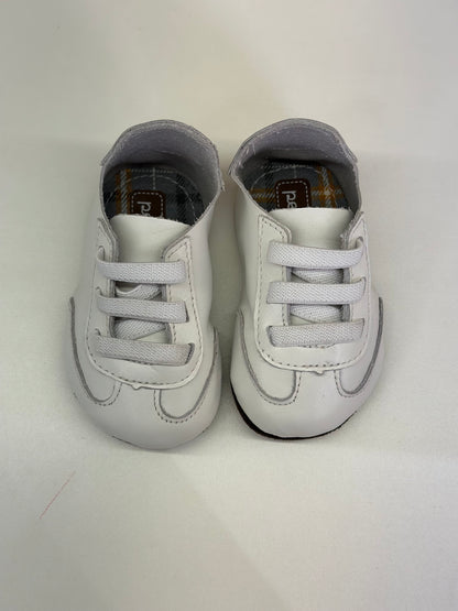 Sapato Bebê Couro Bola Branco - Petit Cheval