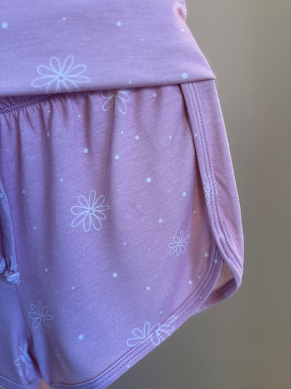 Pijama Infantil Comfy Blusa MC e Shorts Flower Rosa - Conforteca