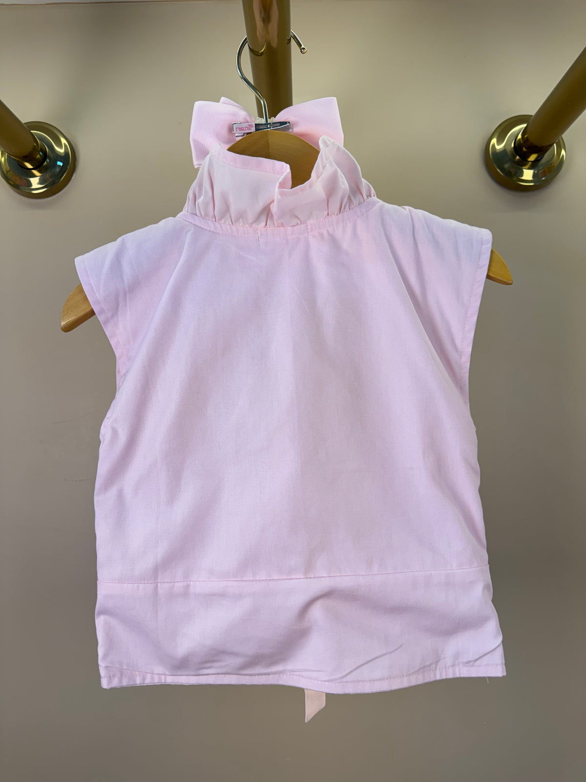 Blusa Infantil Em Tricoline Amarração Rosa - Luluzinha