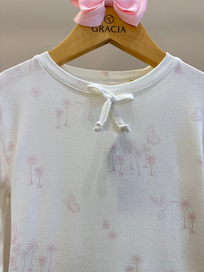 Pijama Infantil Comfy Blusa ML e Calça Butterfly Off White - Conforteca
