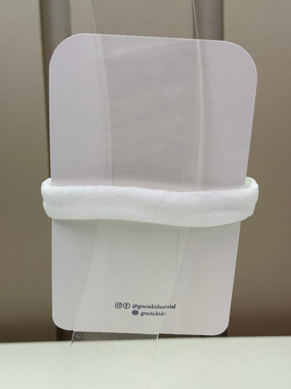 Faixa Bebê Laço Pérola Flores Bordadas Vermelhas - Roana