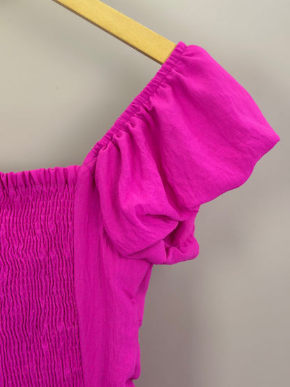 Vestido Teen Crepe Babados Pink - Two In