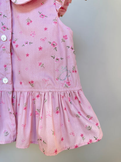 Blusa Infantil Peplum Mini Flores - Pituchinhus