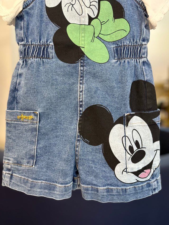 Jardineira Infantil Jeans Disney - Animê